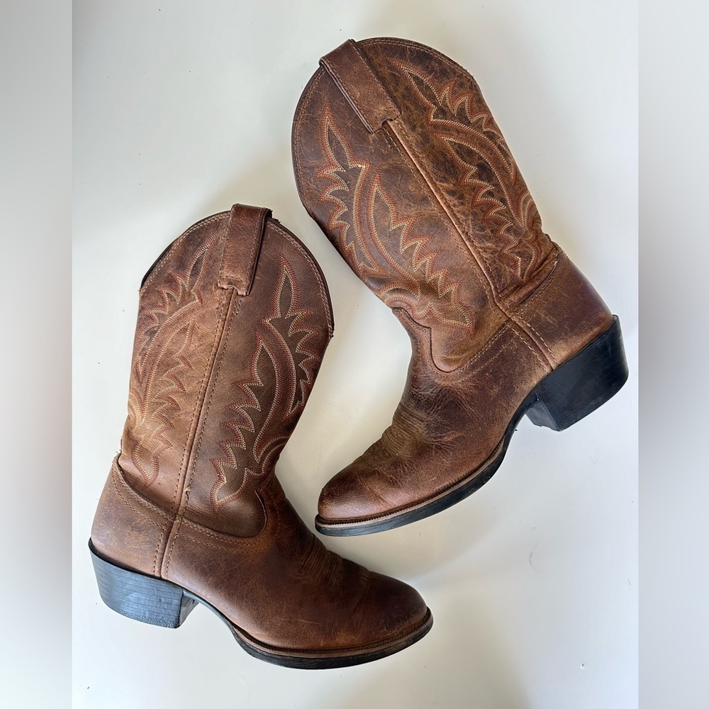TONY LAMA Men’s Western Cowboy Brown Leather Boots Style BB2021 Size 8